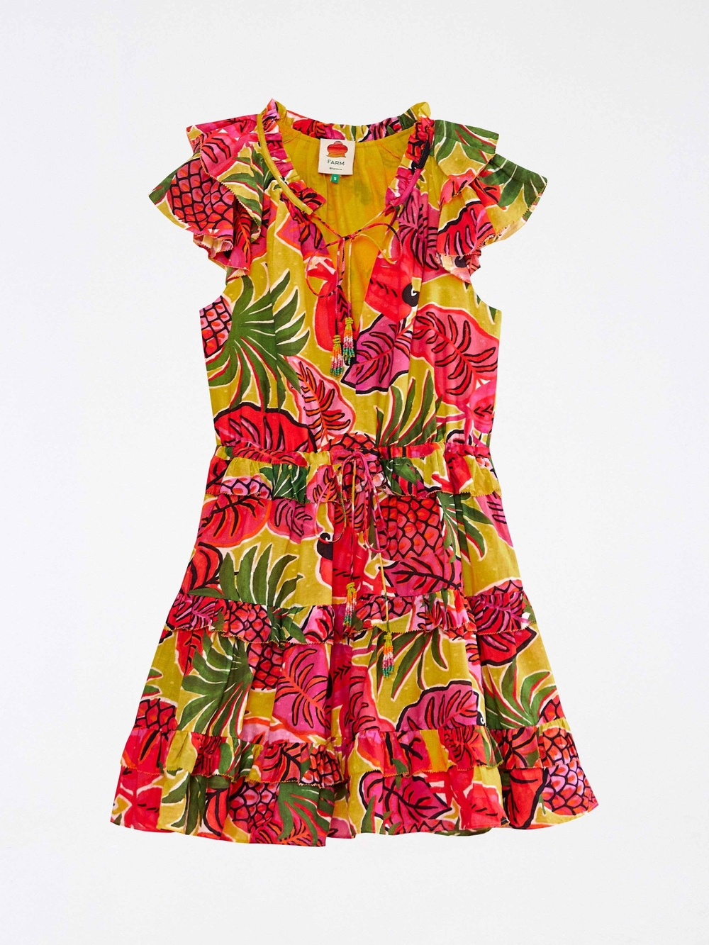 FARM Rio Fruit Dream Ruffle Mini Dress - Picture 3 of 5